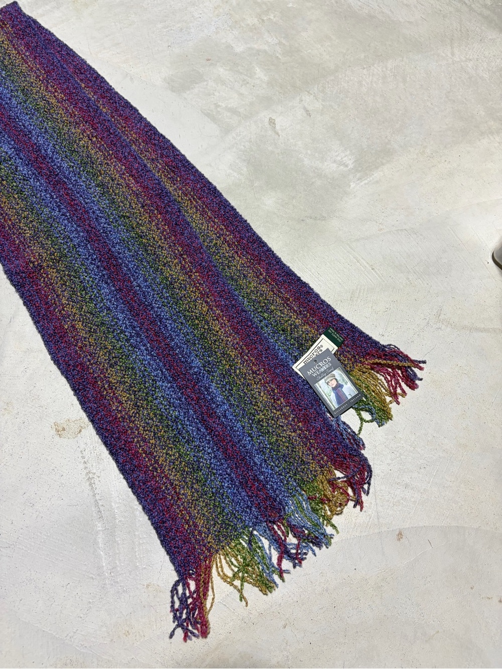 Mucros weavers skellig scarf NWT Ireland merino wool multicolor - Picture 5 of 8